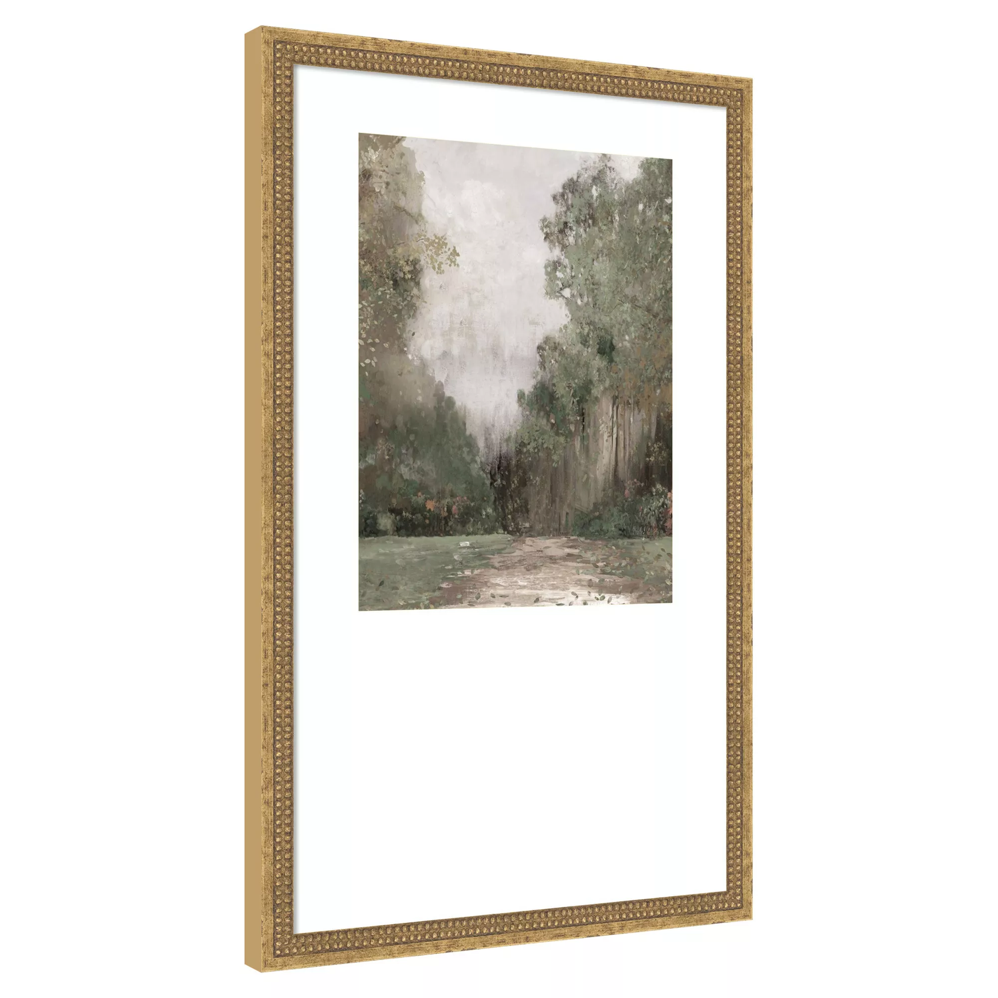 Misty Garden Pathway by PI Studio Wood Framed Wall Art Print