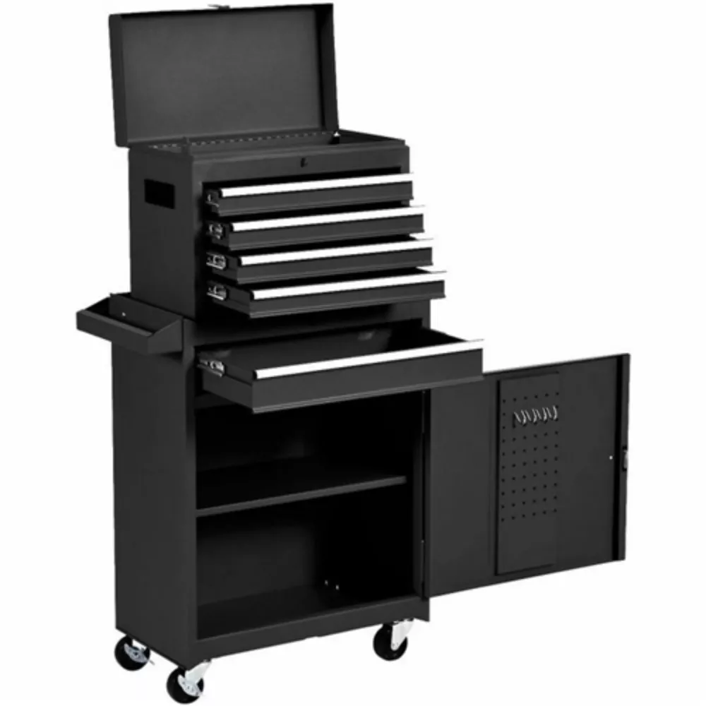 Mobile Steel Tool Storage Cart – Lockable Rolling Toolbox with Smooth Glide Wheels
