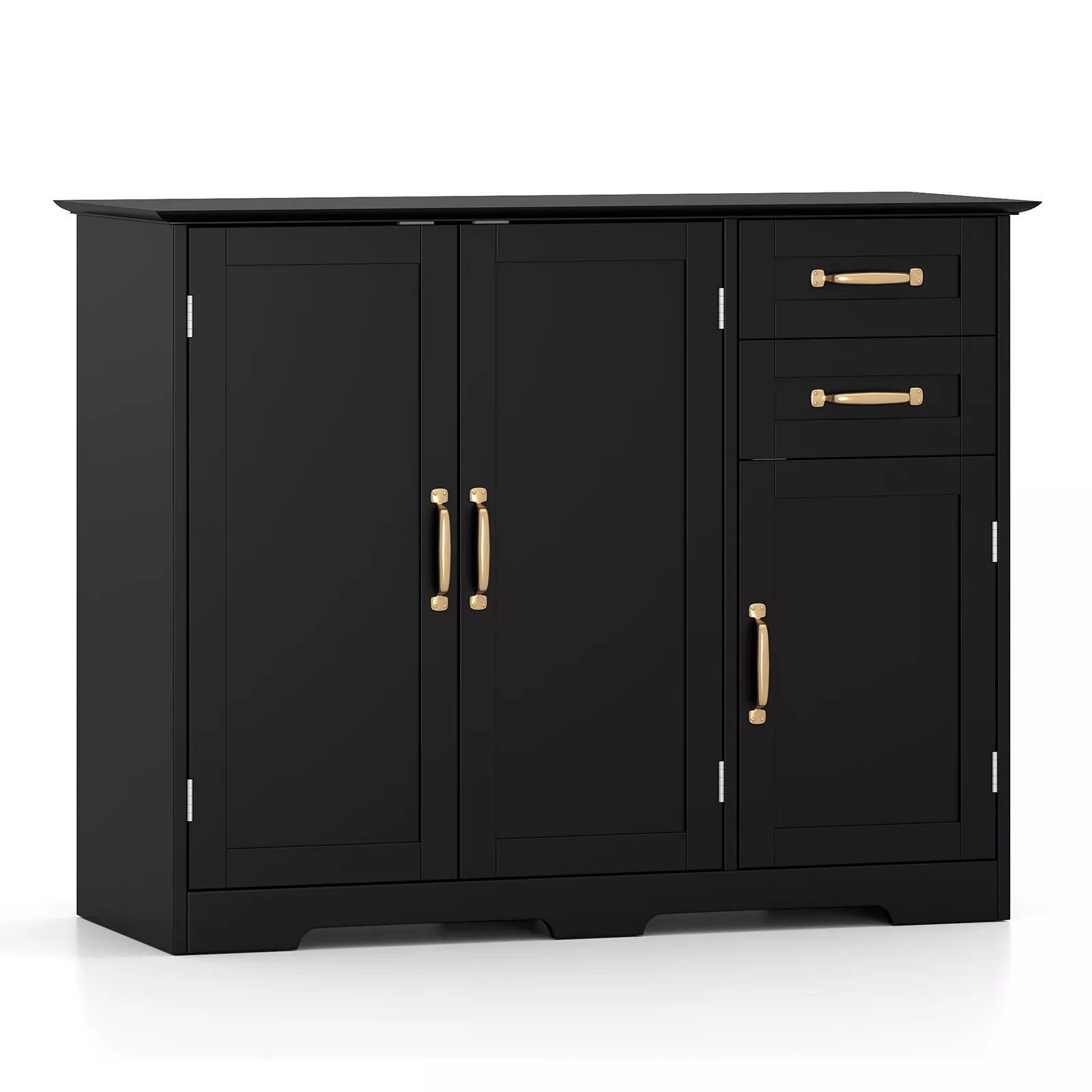 Modern 40" Buffet Cabinet with 2 Drawers and Adjustable Shelf Kitchen Storage
