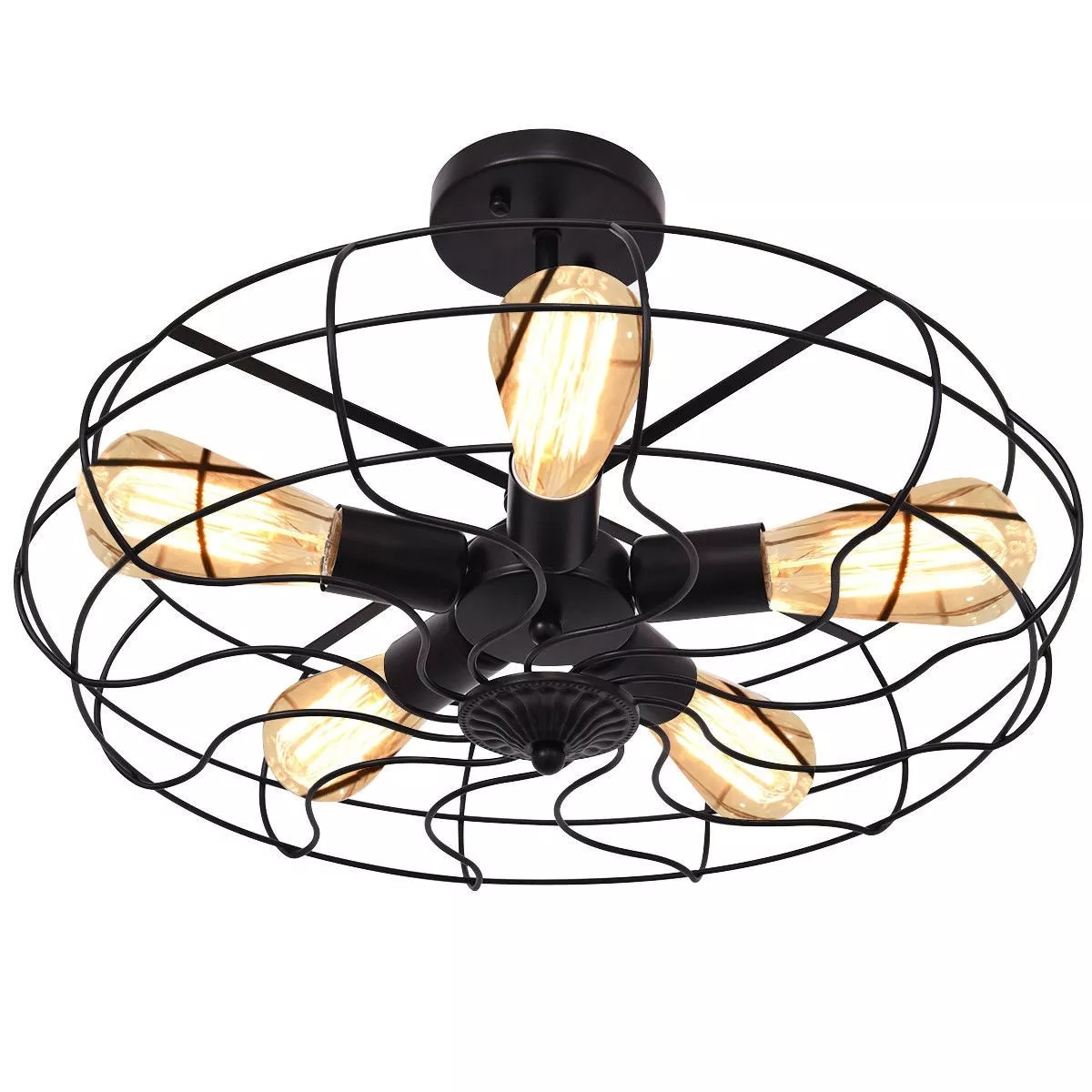 Modern 5-Light Iron Sphere Chandelier for Contemporary Spaces
