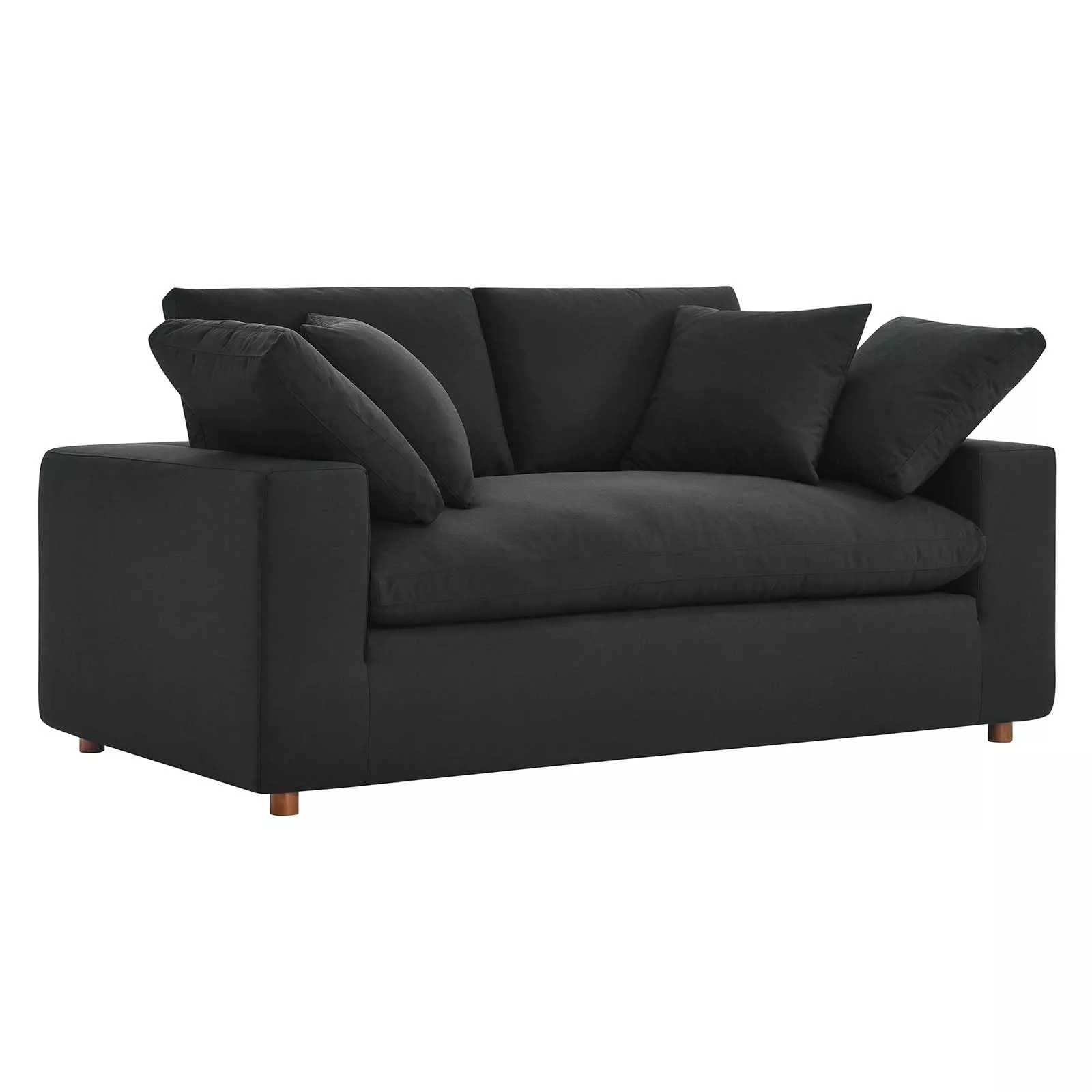 Modway EEI-4859-BLK Commix Down Filled Overstuffed Loveseat, Black