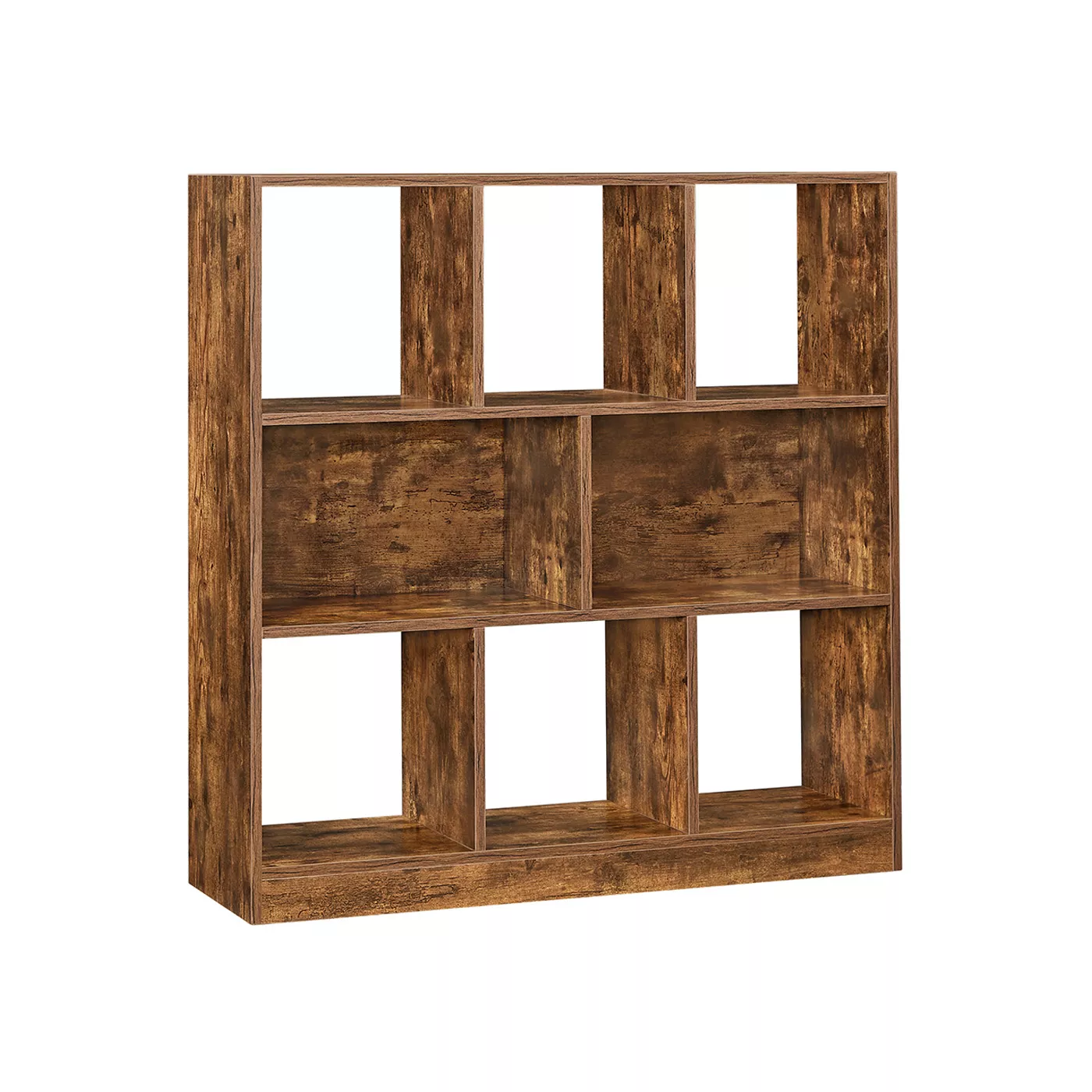 Multi-Tier 8-Compartment Bookcase – Space-Saving Storage and Display Rack for Home or Office Use