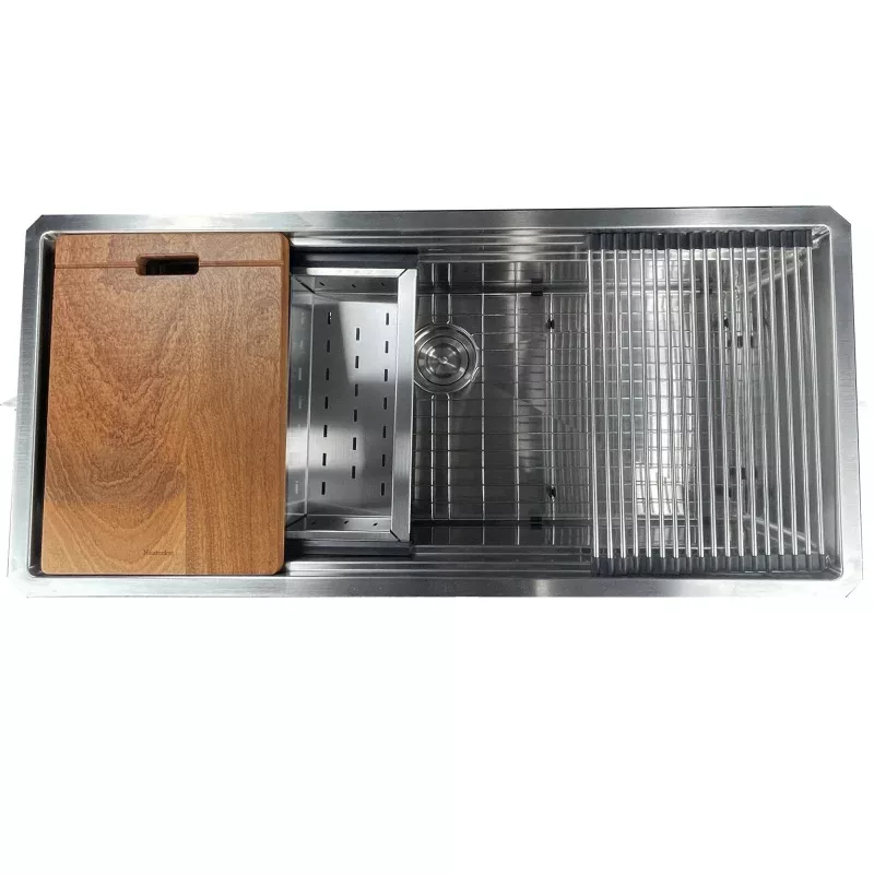 Nantucket Sinks 42" Small Radius Undermount Workstation Kitchen Sink