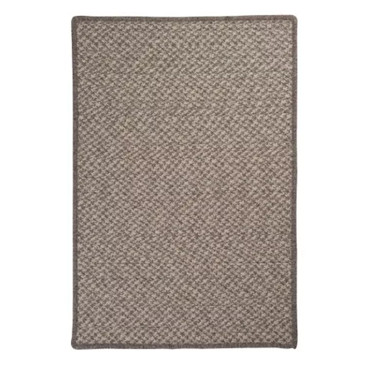 Natural Wool Houndstooth Latte Textured Tweed Fabric Sample - Colonial Mills