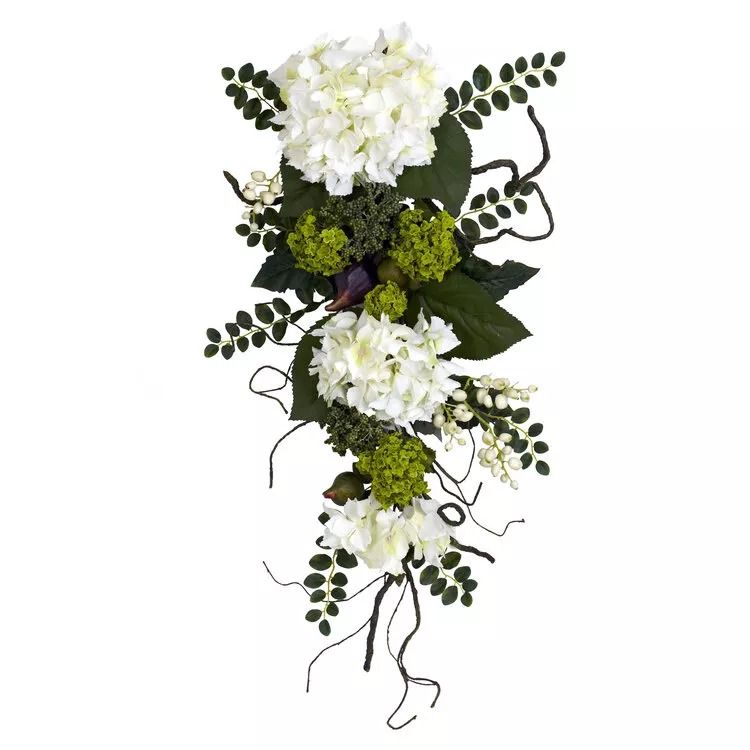 Nearly Natural 28in. Hydrangea Teardrop