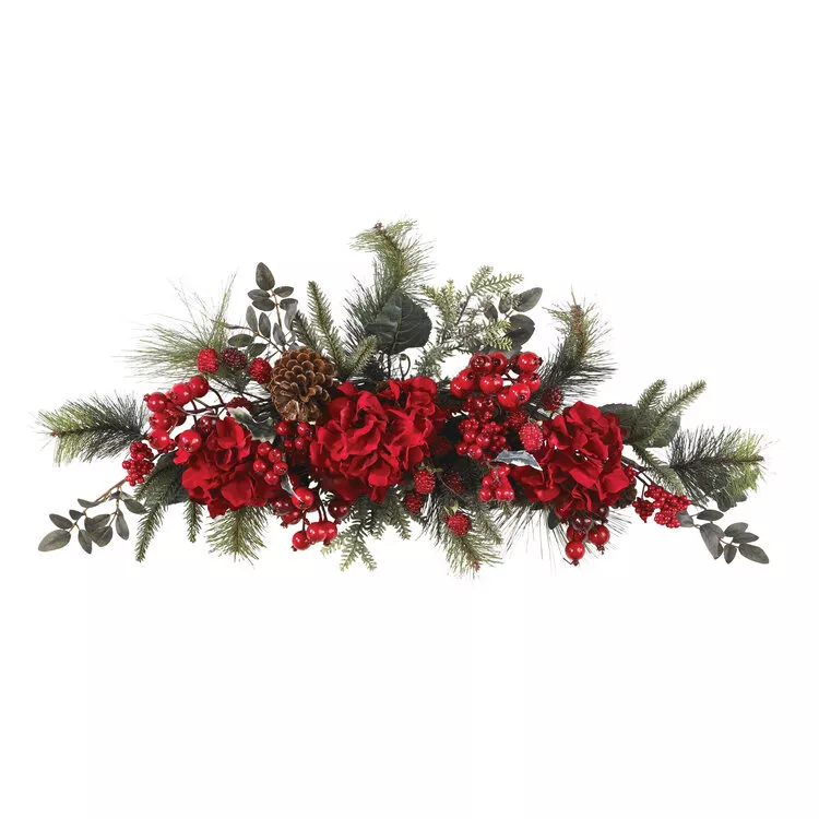 Nearly Natural 30in. Holiday Hydrangea Swag
