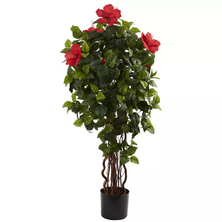 Nearly Natural 4ft. Hibiscus Tree