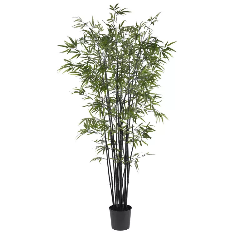 Nearly Natural 6.5ft. Black Bamboo Silk Tree