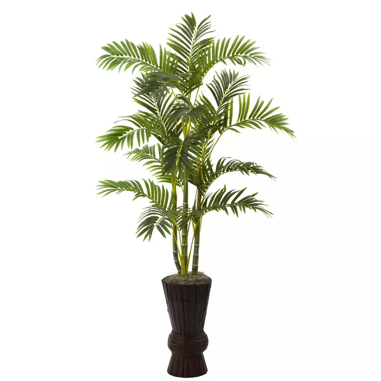 Nearly Natural 62in. Areca Tree with Decorative Planter