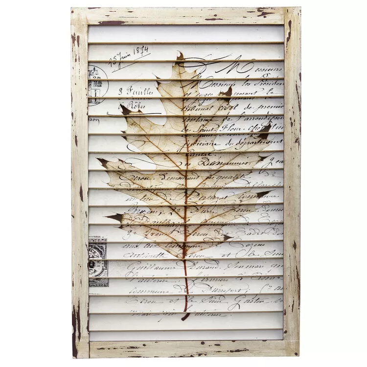 Nearly Natural Maple Leaf Window Shutter Wall D?cor