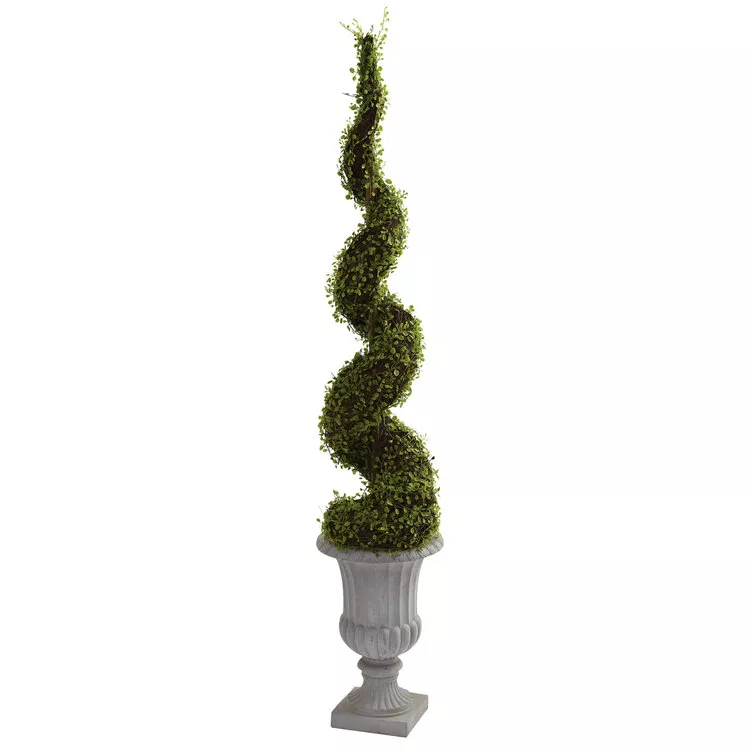 Nearly Natural Mohlenbechia Spiral Tree with Decorative Urn