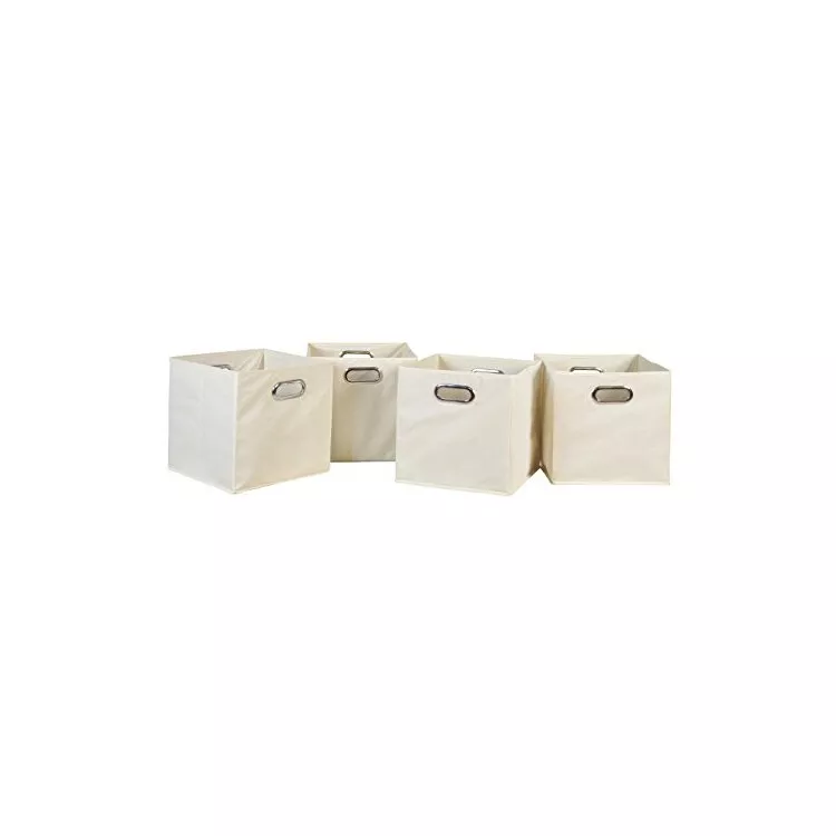Niche Cubo Set of 4 Foldable Fabric Storage Bins- Beige