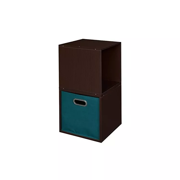 Niche Cubo Storage Set - 2 Cubes and 1 Canvas Bin- Truffle/Teal