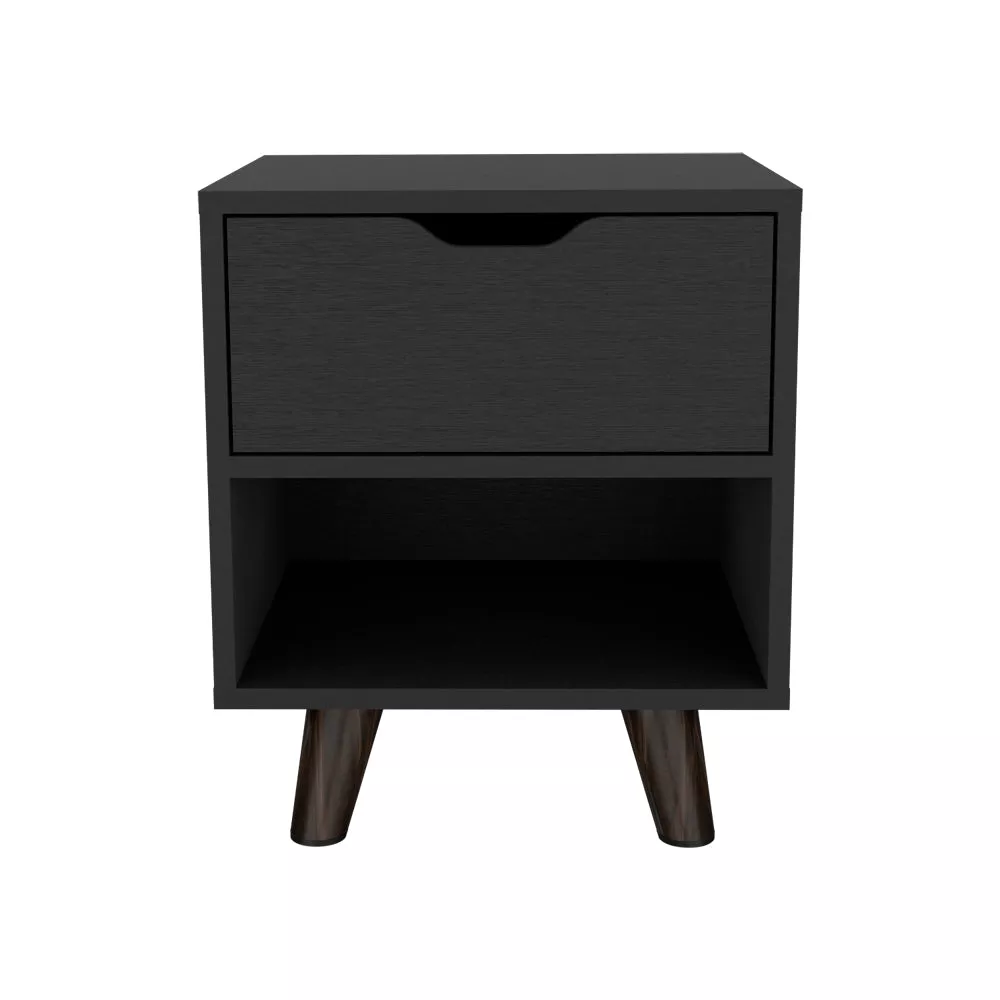 Nightstand Carleen, Bedroom, Black