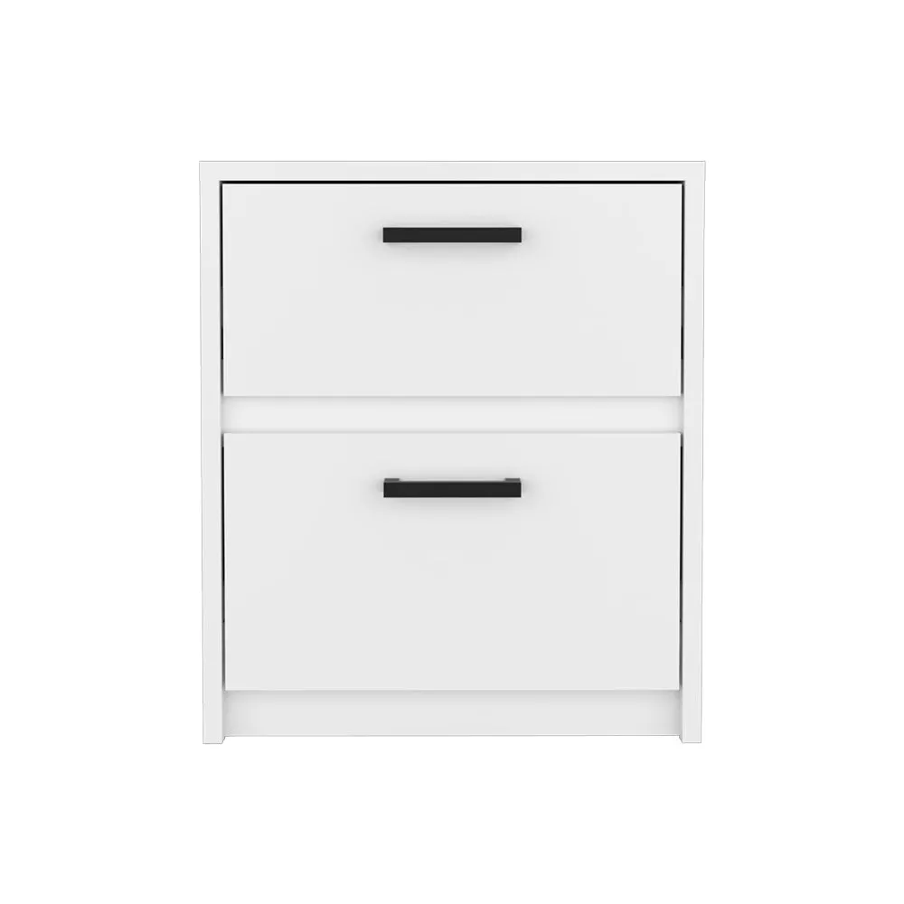 Nightstand Chequered, Bedroom, White