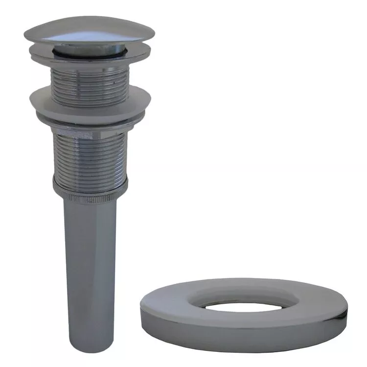 Novatto Umbrella Drain Less Overflow Mounting Ring, Brushed Nickel