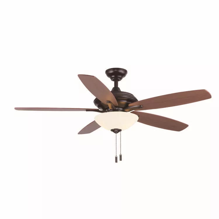 Oiled Bronze Ceiling Fan - 52 Maple/Walnut Reversible Blades - Wind River Fans