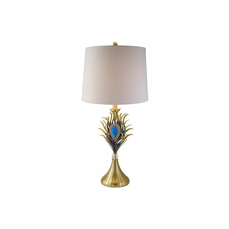 OK Lighting Peacock LampFeather Table LampHome Decor