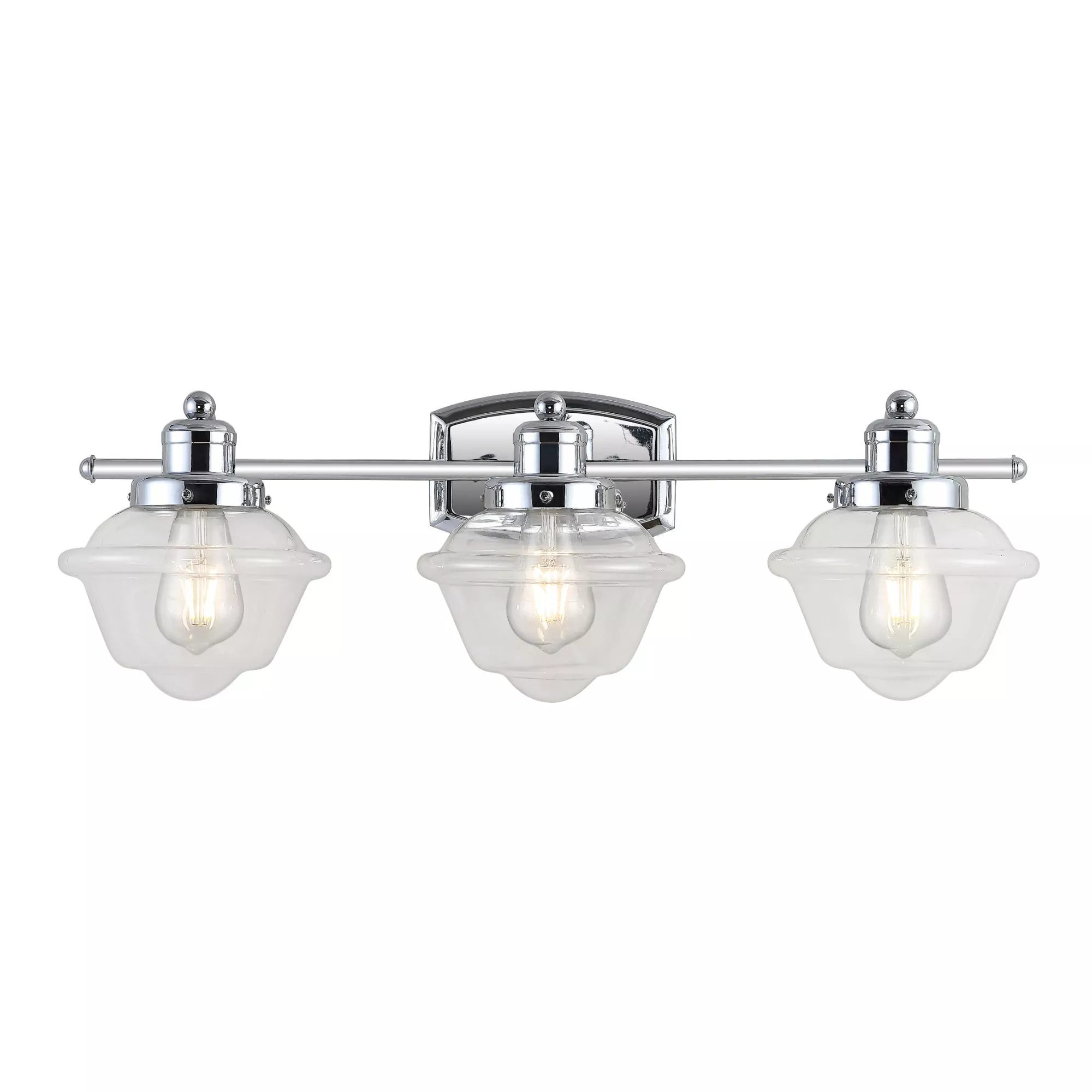 Orleans Iron/Glass Schoolhouse LED Vanity Light