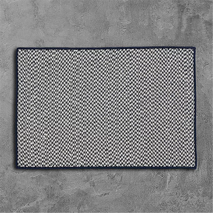 Outdoor Houndstooth Tweed - Navy 2'x6'