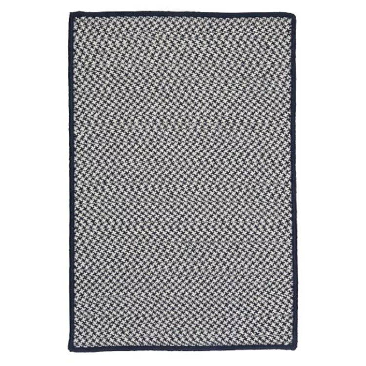 Outdoor Houndstooth Tweed - Navy 4'x6'
