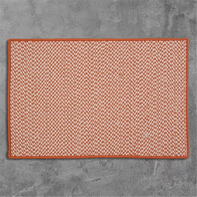 Outdoor Houndstooth Tweed - Orange 2'x4'