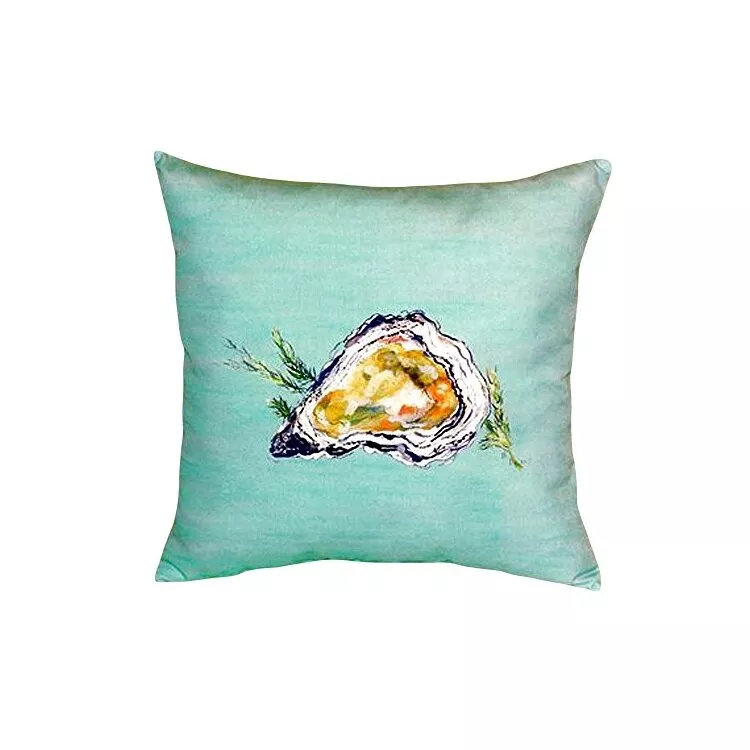 Oyster Shell - Teal No Cord Pillow 18x18