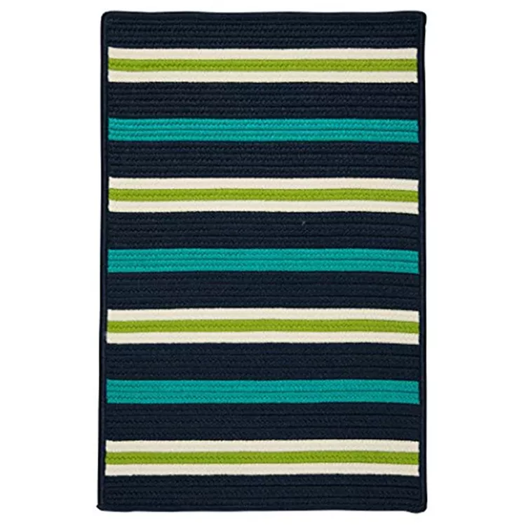 Painter Stripe Rug - Navy Waves sample swatch