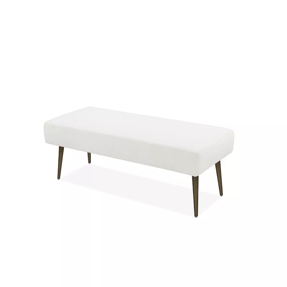Pangea Home Avah Bench Boucle White