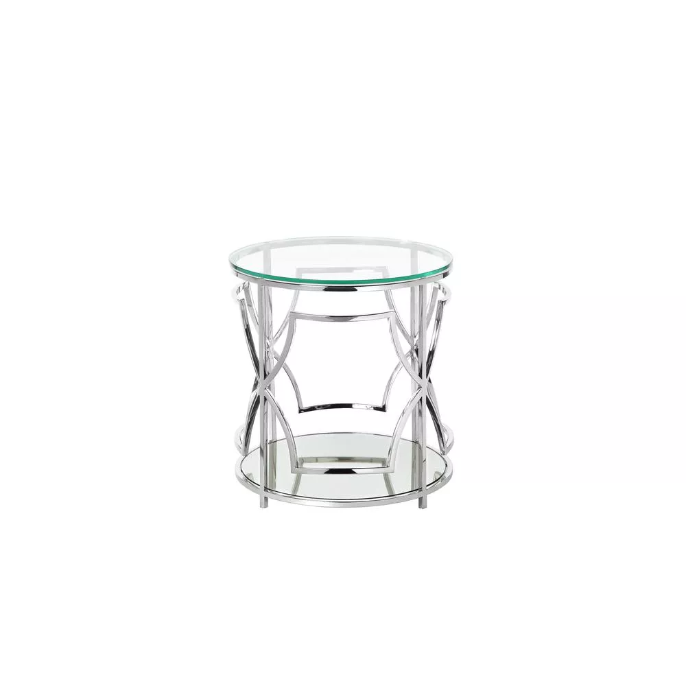 Pangea Home Z-Edward Round Side Table Steel
