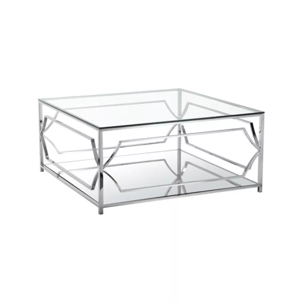 Pangea Home Z-Edward Square Coffee Table Steel