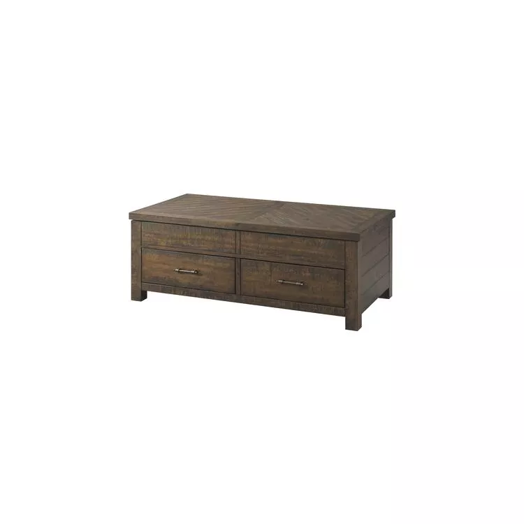 Picket House Lift Top Coffee Table with Storage - Rustic Cherry Finish