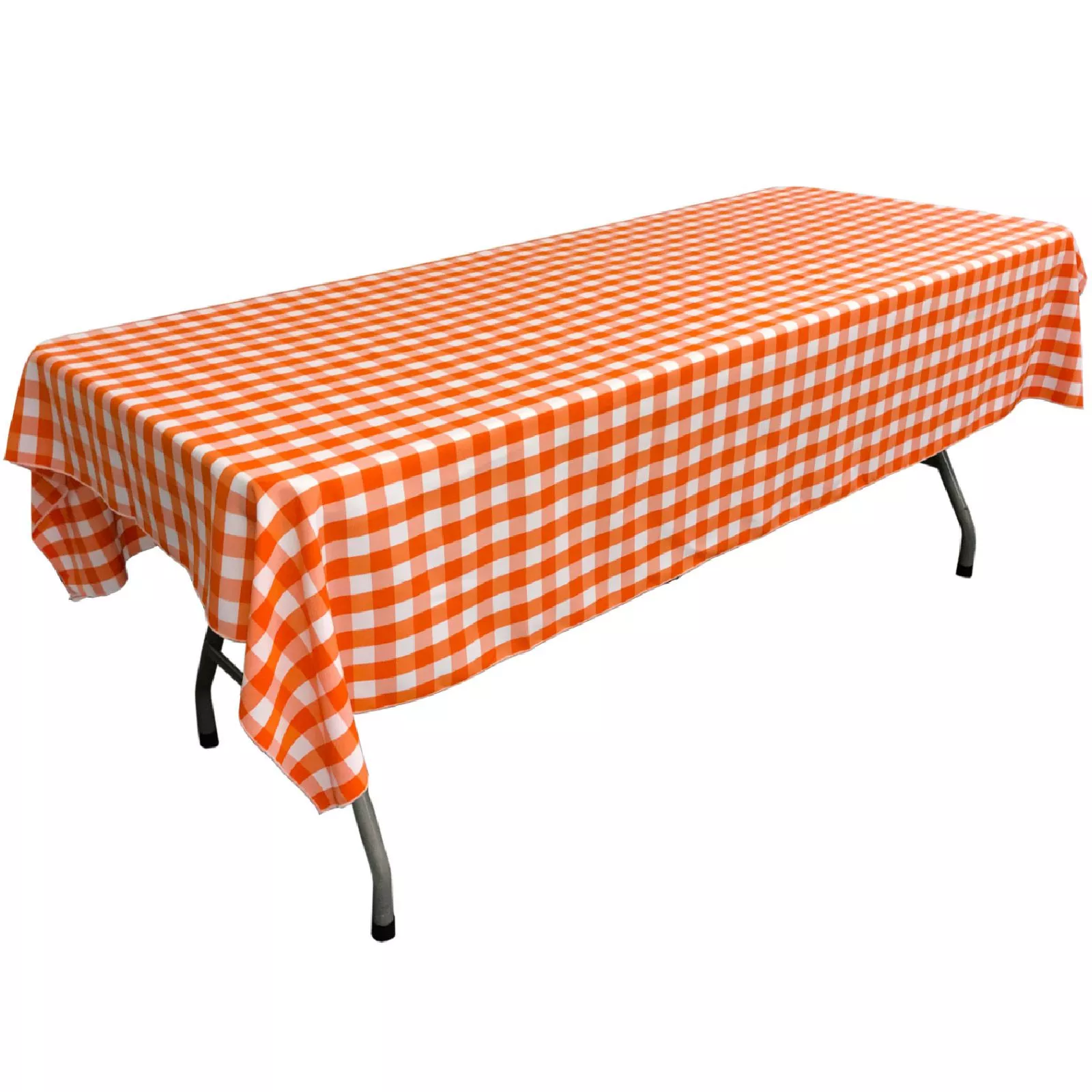 Polyester Checkered Tablecloth 60 by 102 Inch for Kitchen and Parties