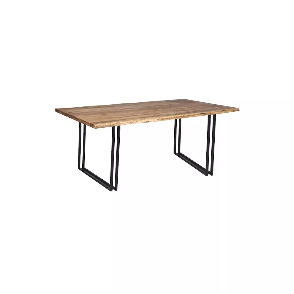 Porter Designs Manzanita Live Edge Solid Acacia Wood Dining Table, Natural