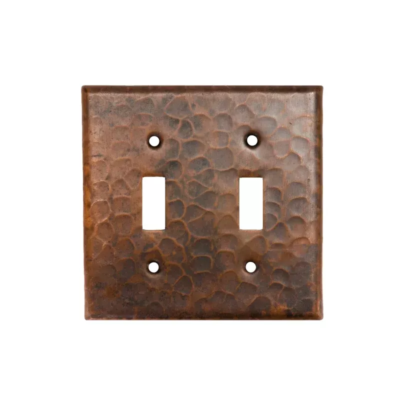 Premier Copper Products Copper Switchplate Double Toggle Switch Cover