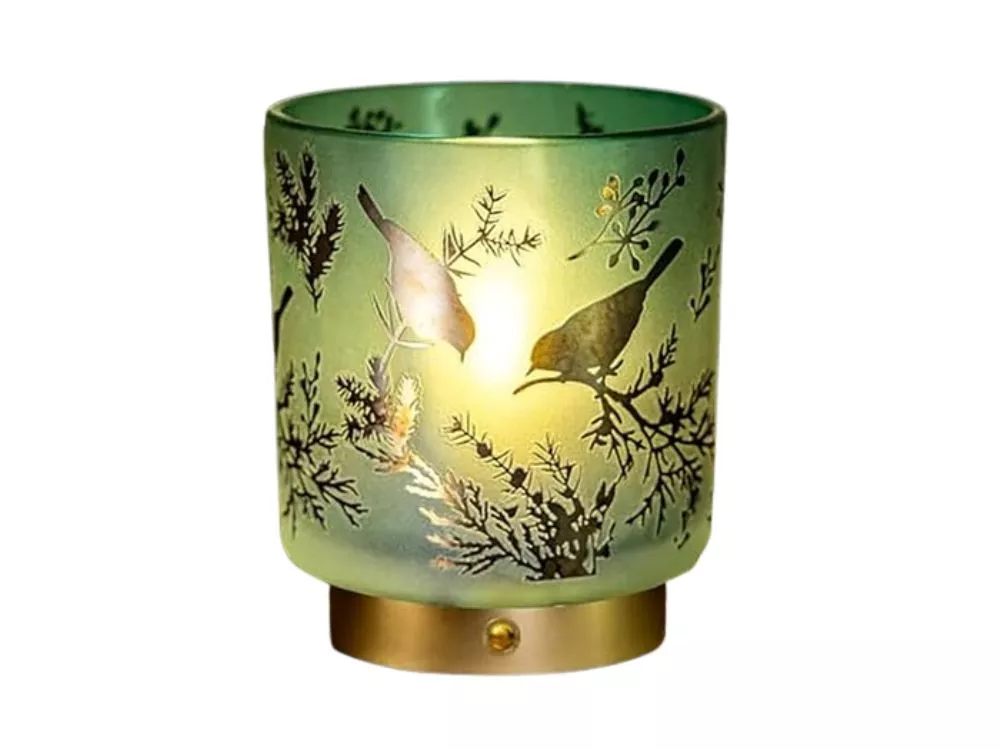 Rechargeable Cordless Dimmable Glass Table Lamp For Bathroom Entryway