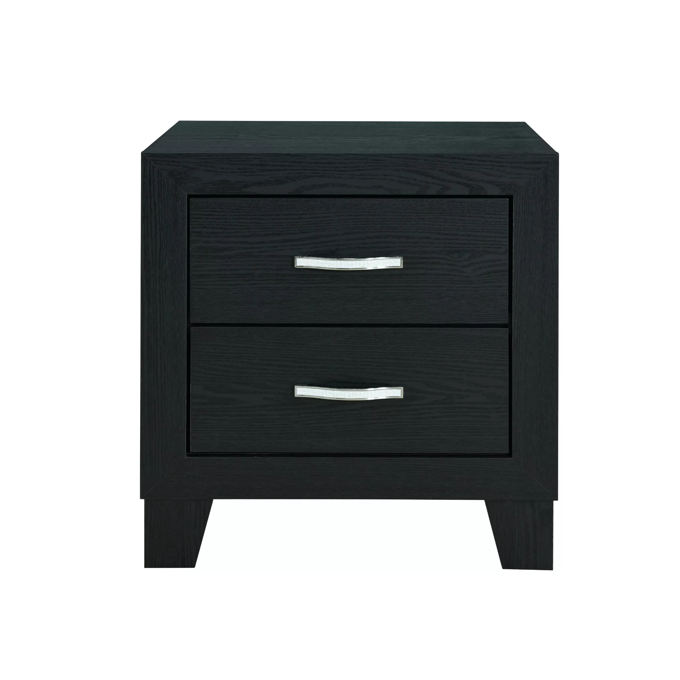 Reid Black Contemporary Nightstand