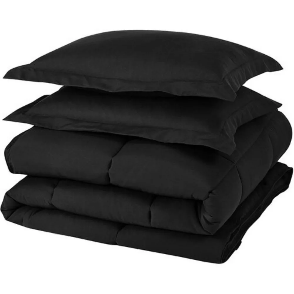 Reversible Microfiber Down Alternative Comforter Set for Bedroom Bedding
