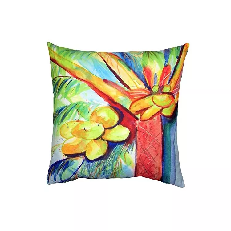 Reversible Red Yellow Green Polyester Square Throw Pillow Insert
