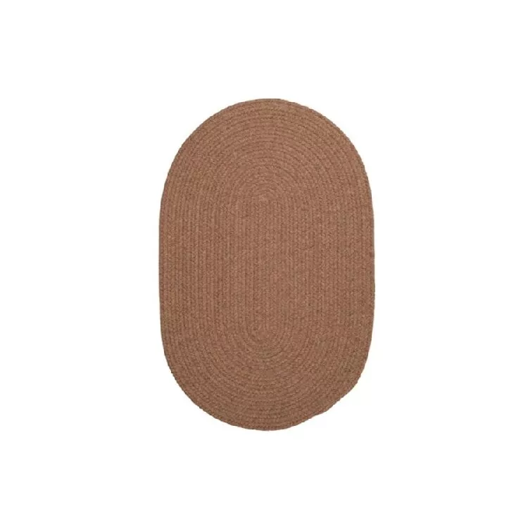 Round Mocha Bristol Area Rug 8ft Diameter Coffee Table Decor - Colonial Mills
