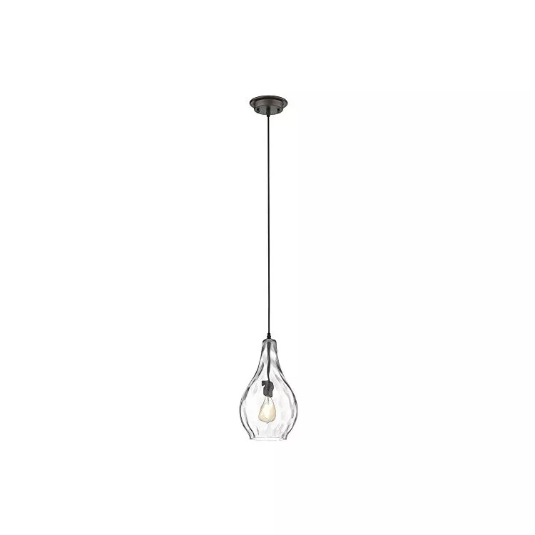 Rubbed Bronze Transitional Mini Pendant Ceiling Light Fixtures 9 Wide - Chloe Lighting