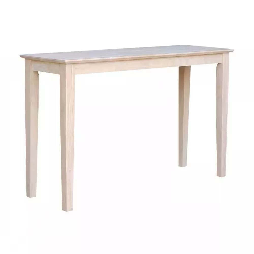 Rustic Unfinished Solid WoodFarmhouse Console Sofa Table