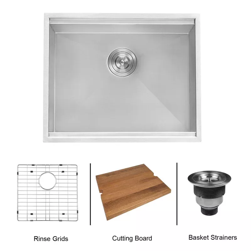 Ruvati 23" Undermount 16 Gauge Laundry Utility Workstation Sink | 13" Deep