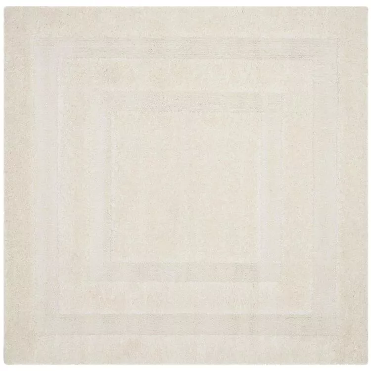 Shag Grey Square Rug