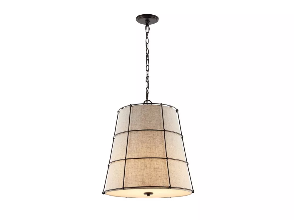 Silas 3-Light Rustic Farmhouse Iron LED Pendant
