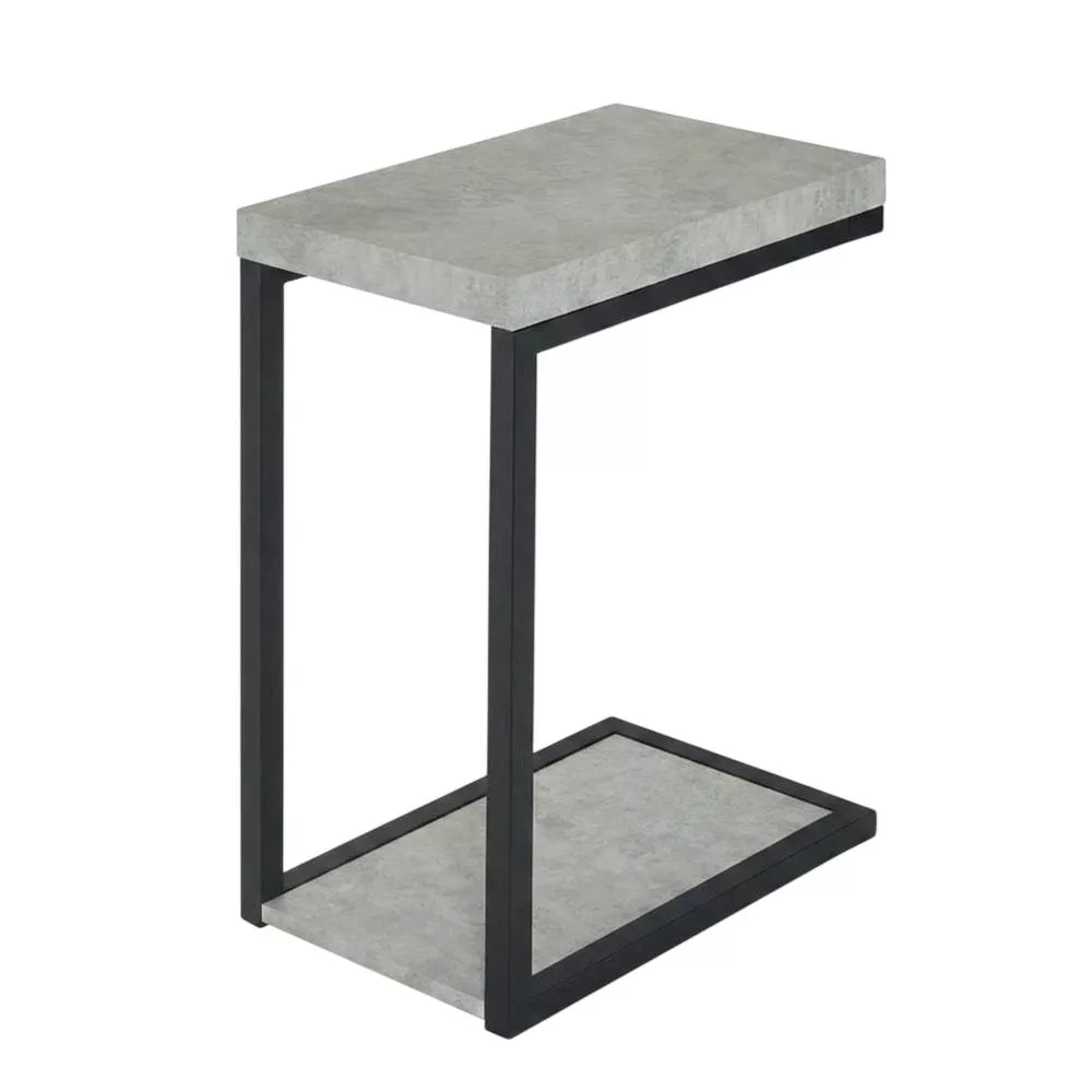 Simple Relax Snack Table, Cement and Black