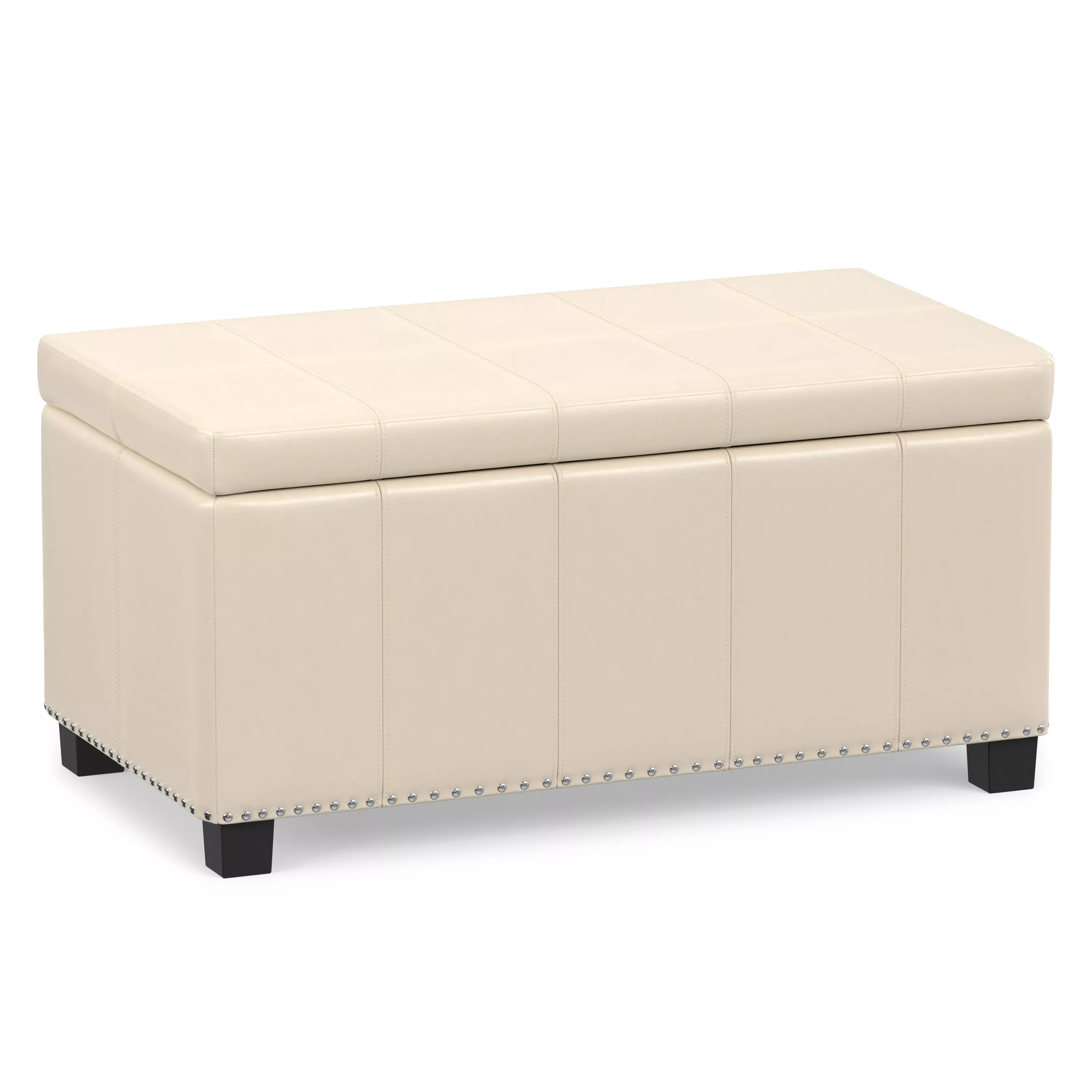 Simpli Home Amelia Storage Ottoman Bench