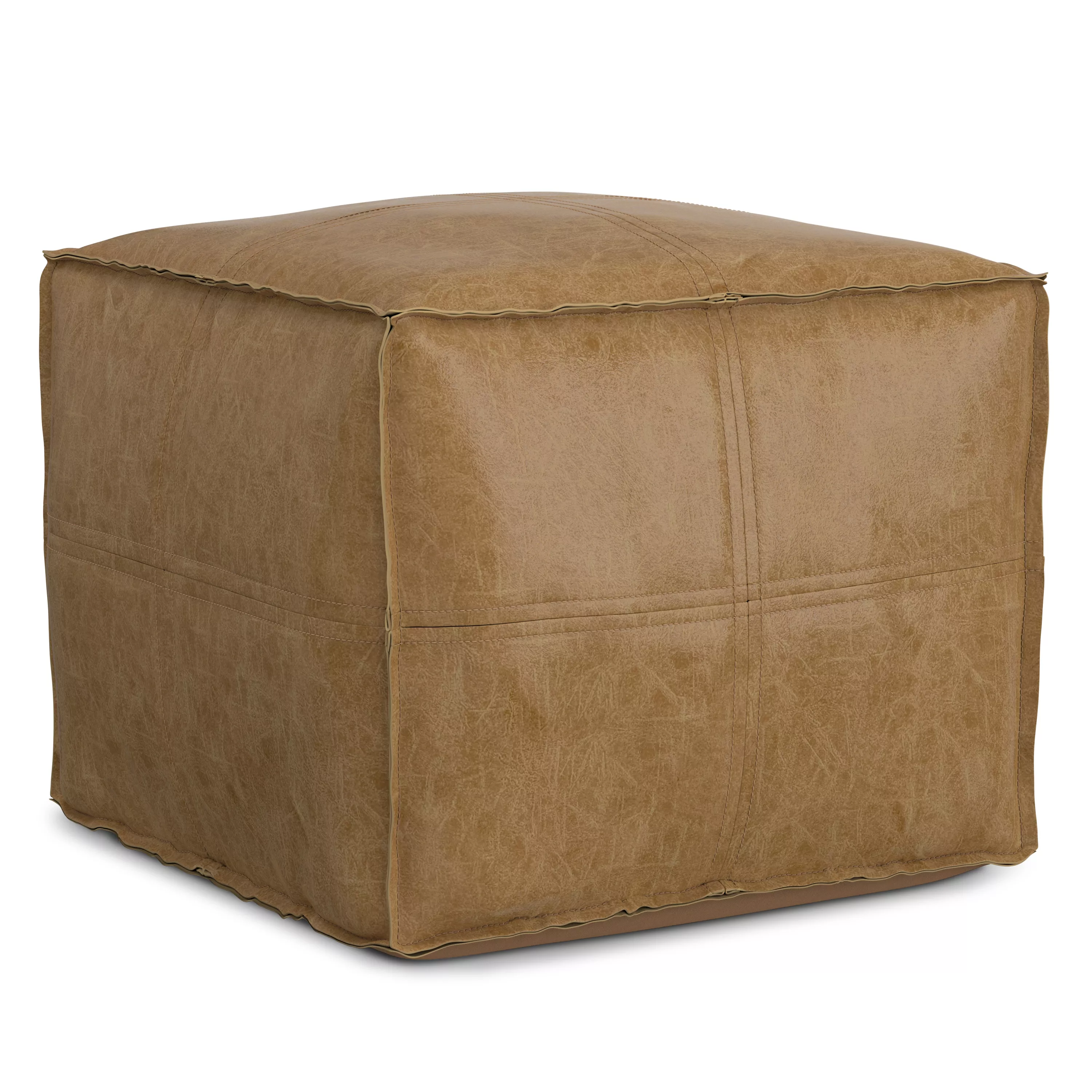 Simpli Home Brody Square Pouf