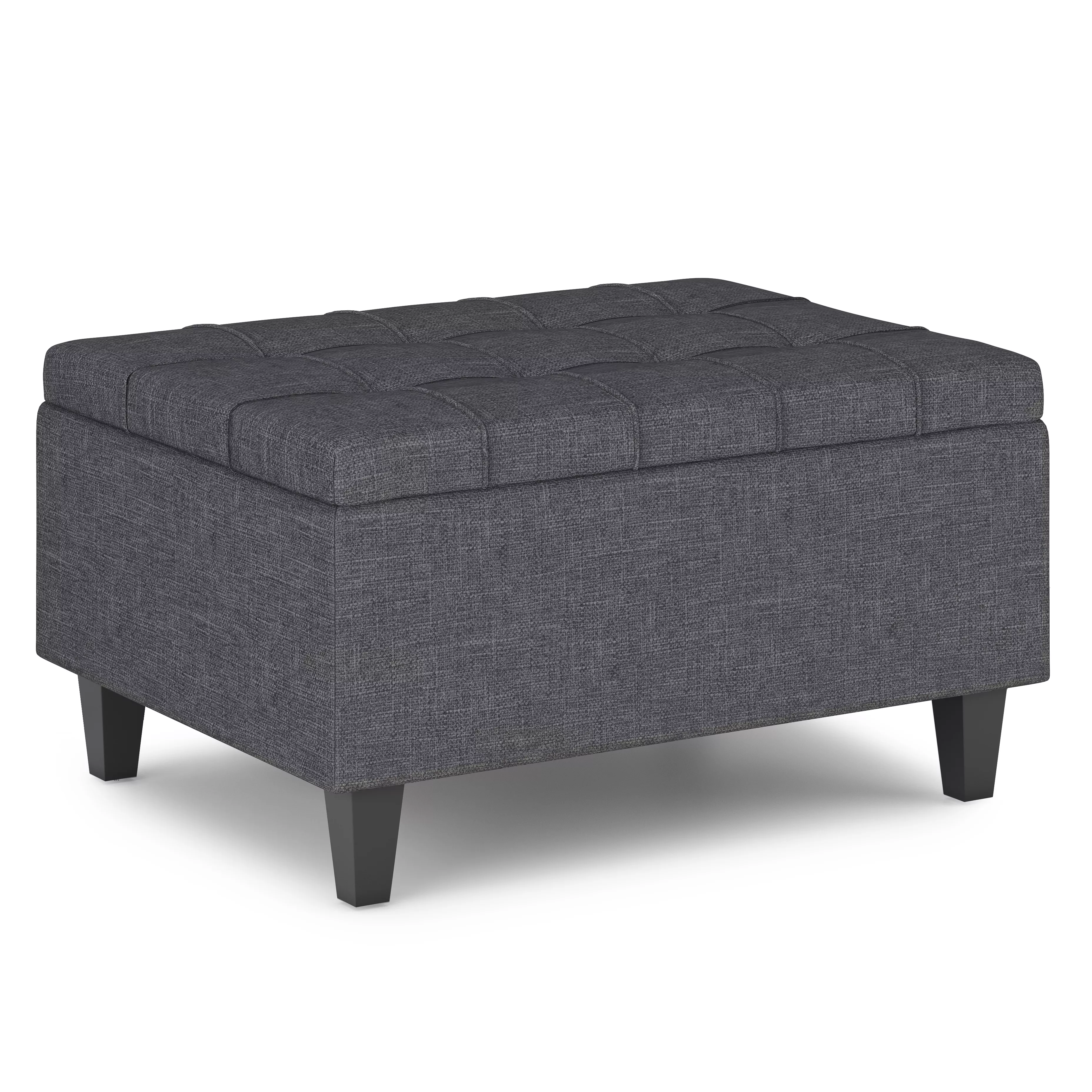Simpli Home Harrison Small Coffee Table Storage Ottoman