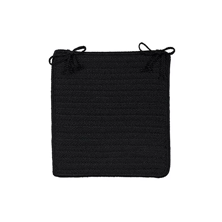 Simply Home Solid - Black Chair Pad (single)